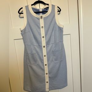 Tommy Hilfiger Blue and White Gingham Dress